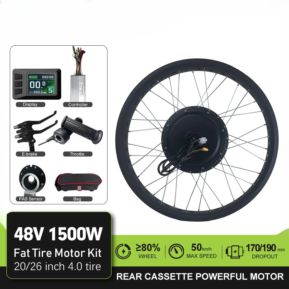 electric bicycle conversion kit india 20-Inch Bike Rear Hub Motor Kit, 48V 2000W Electric Bike Kit, Fat Tire Hub Motor Conversion with LCD Display : Sports & Outdoors 20" Front Wheel 36V Electric