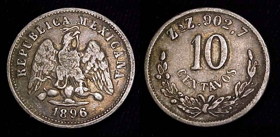 meico*.。♡　0724 MEXICO 1896 ZsZ/G 10 Centavos F+ | eBay