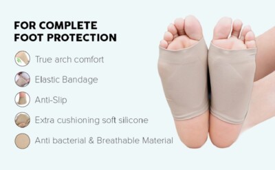 Purastep Foot Care Plantar Fasciitis Arch Support Sleeve Cushion For Foot  Pain
