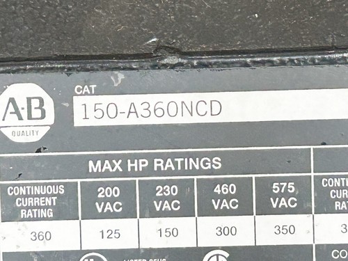 Allen Bradley 150-A360NCD Solid State Motor Controller 3ph 575V - for parts - Picture 2 of 10