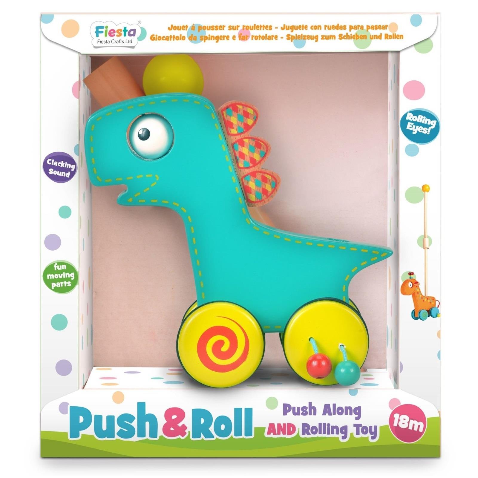 Push And Go Toy Walking Dinosaur Roll Along Preschool Toddler Toys Fiesta Crafts