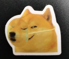 Doge Mask Shiba Inu Funny Meme Decal Sticker for Tumblers Laptops