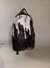 Sprayground Gold Checkered Drips Backpack 