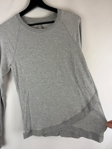 Athleta Girl Gray Striated Criss Cross My Heart Crew Neck Sweatshirt XXL - 16 - Picture 10 of 15