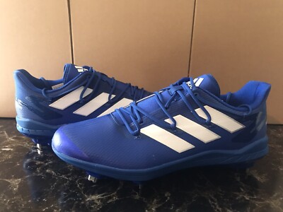 Adidas Adizero Afterburner Baseball Cleats Blue White Sz 14