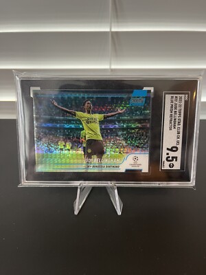 2021-22 Topps Stadium Club Chrone UCL Jude Bellingham Blue Prism