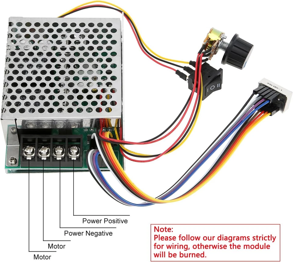 Digital display 10-55V 60A PWM DC Brushed Motor Speed Controller 12V 24V 36V 48V - Image 2 of 4
