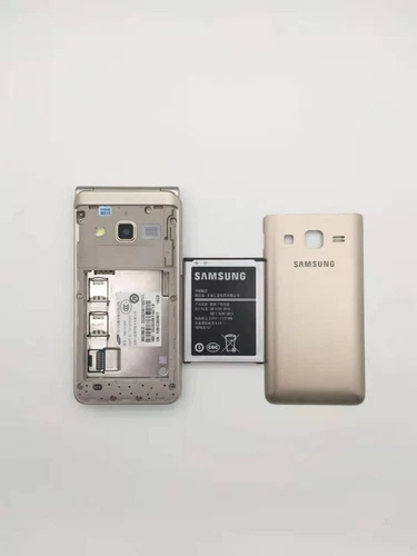Samsung Galaxy Folder SM-G1600 Golden 2G RAM 16GB ROM 3.8" Android Flip Phone US - Picture 17 of 19