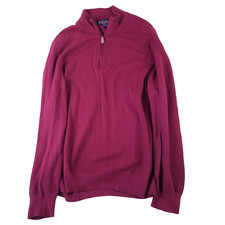Brooks Brothers 1/4 Zip Pullover Sweater Jumper Cotton Cashmere Blend M