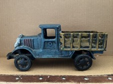 Vintage Taniaw Cast Iron Open Bed Truck, 8 1/2" Long Large Spoke Wheels