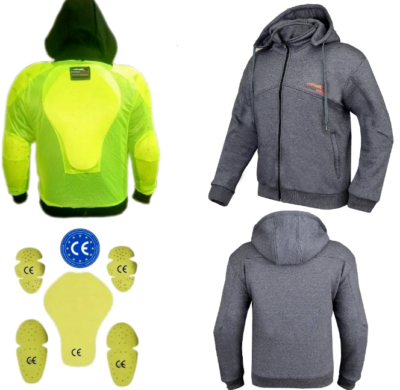 Kapuze Motorradjacke FÃ¼r Roller Motorrad Hoodie Mit Protektoren