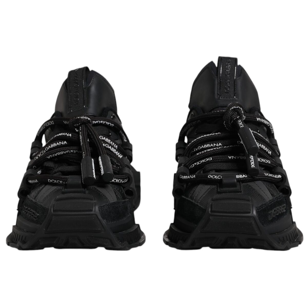DOLCE & GABBANA Shoes Black Low Top Space Lace Up Sneakers DOLCE & GABBANA Shoes Black Low Top Space Lace Up Sneakers