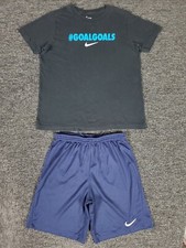 Nike Outfit Boys Large Shorts  T-Shirt School Basketball Soccer Two Piece Set
