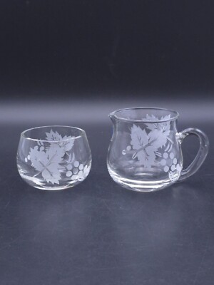 Rayware Elegance handgeschliffen und mundgeblasen 2 Stück Zucker und Sahne Set mit Box