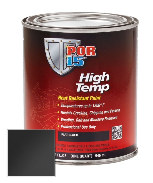 POR15 44101 High Temp Flat Black Paint (Gallon) eBay
