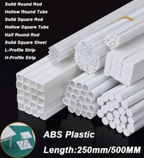 ABS Styrene Plastic Tube Strip Round/Square/Angle Rod Sheet Building Model DIY