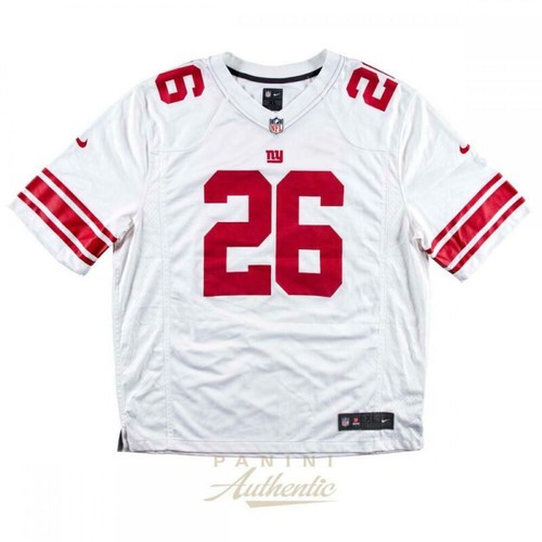 Saquon Barkley Autographed New York Giants White Nike Jersey Panini - Picture 3 of 5