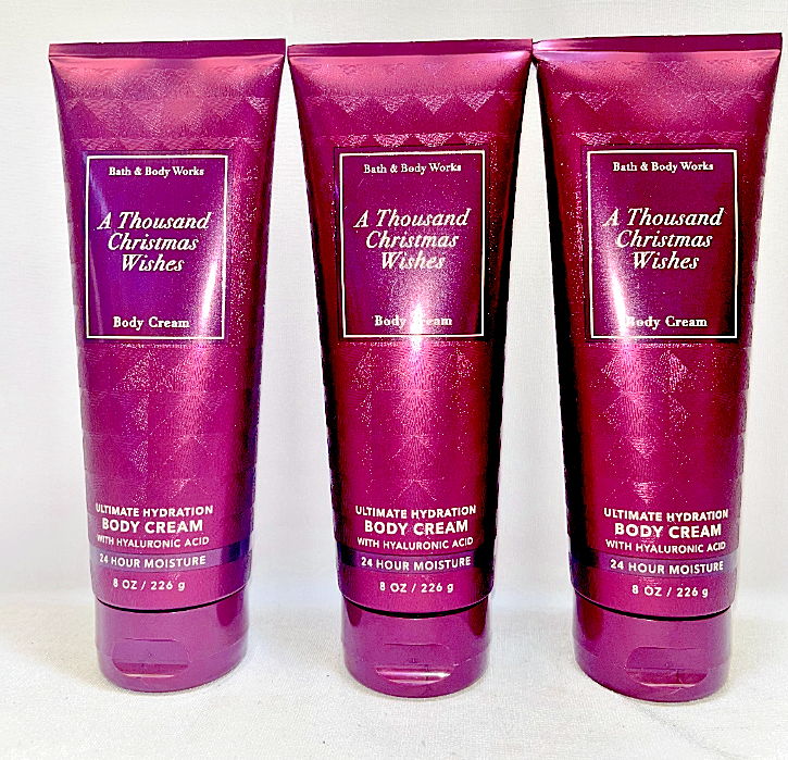 3 A Thousand Christmas Wishes Body Cream Bath & Body Works 8 oz eBay