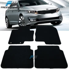 Fits 11-15 Kia Optima 4Dr Front Rear Floor Mats Carpet Black Nylon 4PC Set
