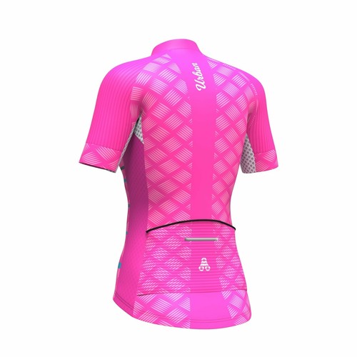 Damen Pro Series Pink Radfahren Kurzarm Trikot, Trägerhose oder Kit Paket - Bild 9 von 15