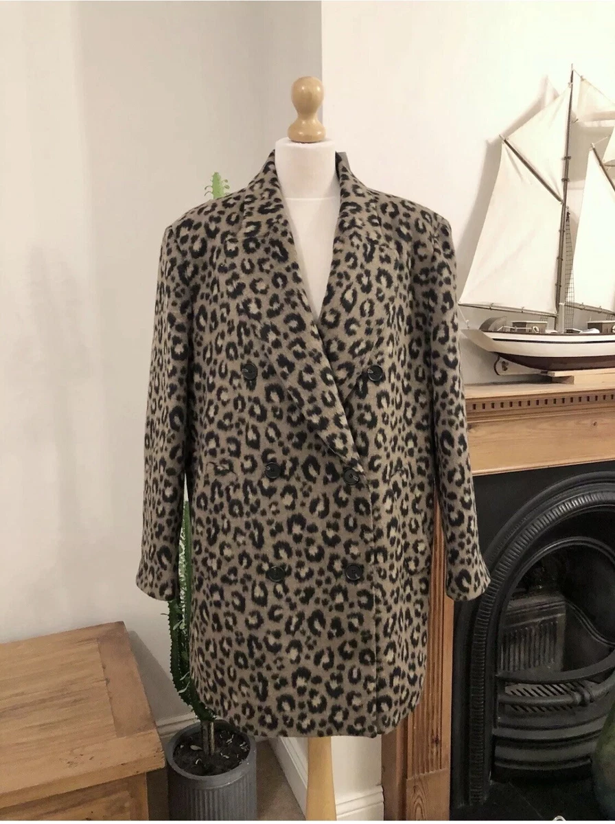 Leopard print shop coat zara
