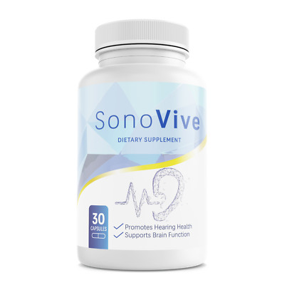 Sonovive Hearing Supplement  Supports Brain Function Hearing Health 30 Capsules