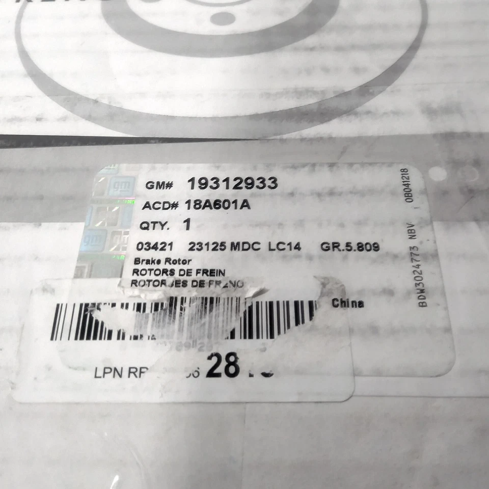 Rotor de freno trasero ACDelco 18A601A plateado para Mitsubishi Montero 1994-2004 Foto 2 de 4