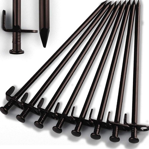 10Pcs 30cm Ground Nails Heavy Duty Tent Pegs Durable Camping Pegs - Picture 9 of 12