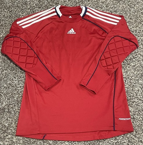 Adidas Soccer Goalkeeper Jersey Goalie Shirt Padded Formotion Youth Medium Red