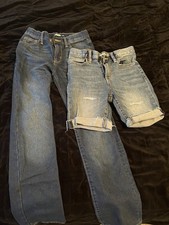 Old Navy Jeans-Pants Lot of 2 Boys Size 12 Adjustable Waist slim skinny Leg