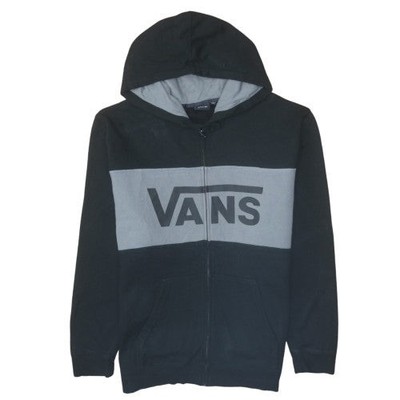 Schwarzer Hoodie Herren UK Größe XL VANS mit durchgehendem Reißverschluss