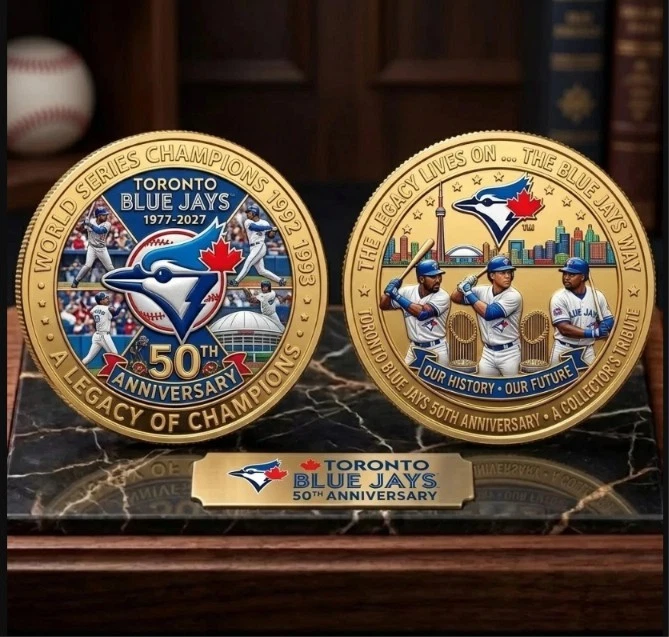 Blue Jays 50th Anniversary 2026 New Commemorative Coin (2 side)