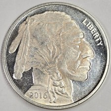 2016 1oz .999 Silver Buffalo Round