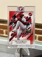 2025 Topps Pristine HUNTER GREENE /5 RED PRIS REFRACTOR COLOR MATCH Reds ENCASED