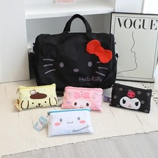 Carino Sanrio Hello Kitty Kuromi borsa da viaggio pieghevole borsone trolley valigia