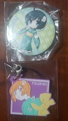 Monogatari Series Tsukihi Araragi Deformed Can Badge + Rubber Strap  Character