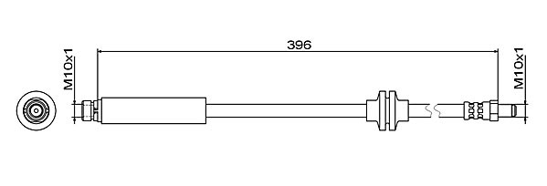 Metzger Bremsschlauch 4111470 FüR Volvo, Hinterachse Links, Hinterachse Rechts-image