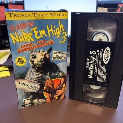 RARE 1994 Class of Nuke 'Em High 3: The Good the Bad and the Subhumanoid VHS C2