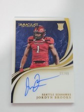 2020 Panini Immaculate JORDYN BROOKS RC On Card AUTO /99 #RA-JB Seahawks