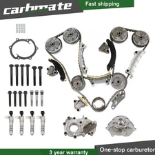 For EQUINOX CTS SRX 3.0L 3.6L TIMING CHAIN KIT OIL WATER PUMP+ 4X VVT CAM PHASER