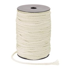 Macrame Cord 5mm x 295 ft Handmade Natural Cotton Rope, 8 Strand Twisted White