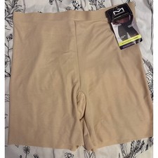 NEW Maidenform Beige Light Smooths Shaping Girl Shorts, Size XL