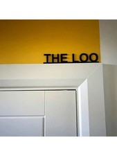 1pc Modern Metal 'THE LOO' Bathroom Door Sign – Stylish Wall Art For Bathroom De