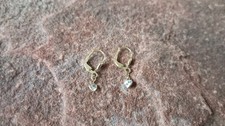 Ohrringe 333 gold mit Herzdiamant vintage