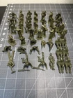 50's Vintage Marx Army Training Center Soldiers, Lot of 44 OD Green W/ Stretcher