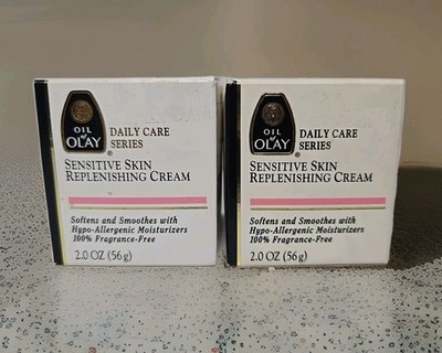 2x Olay Sensitive Skin Replenishing Cream  Hypoallergenic Daily Care Series 