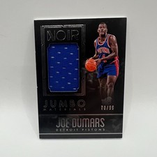 2016-17 Panini Noir Jumbo Materials Joe Dumars #67 /99