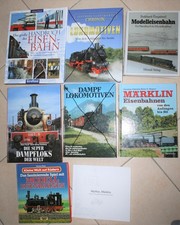 Konvolut 6 versch. Bücher über Modelleisenbahn, Dampflokomotiven usw.