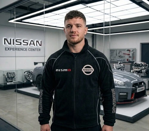 New Mens Nissan Nismo Fleece Jacket Clothing with high quality embroidered logo - product listing photo