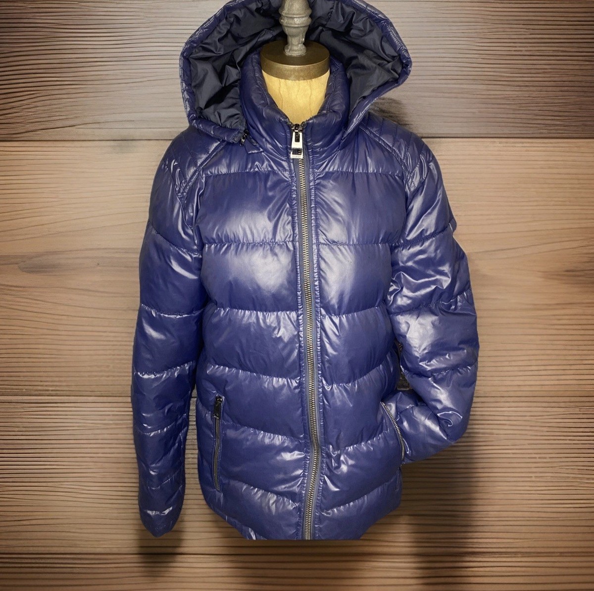 neon sign maxi coat mint サイズ38 White Mark Plus Size Metallic Puffer Coat with Hoodie - Macy's
